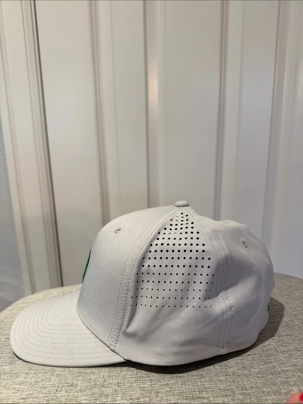 Nike Light Gray Baseball Cap with Green 'O' University of Oregon Logo
